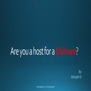 Are you a host for a malware