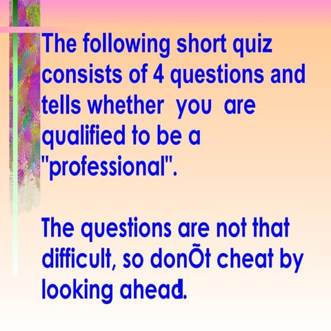 Are you a professional