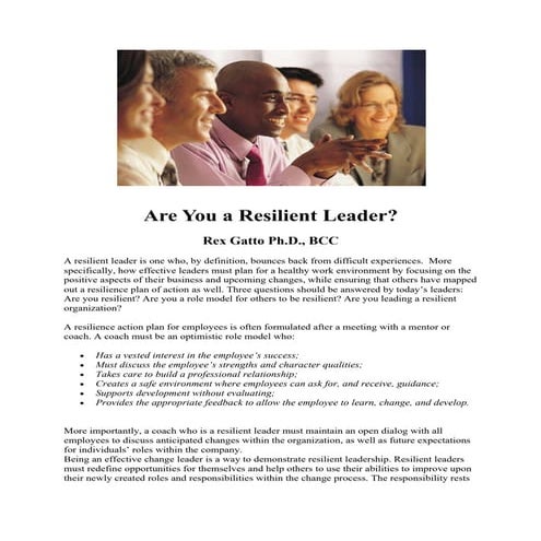 Resilience: The Key to Leadership Success | PPT