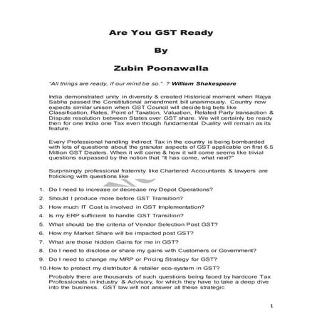 Are you GST ready