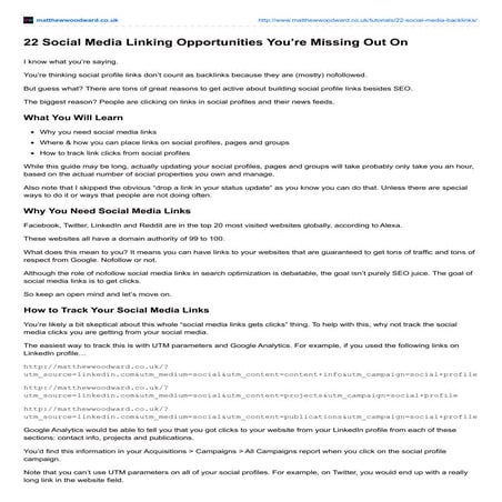 Are you missing out on these 22 social media linking opportunities   matthew ...