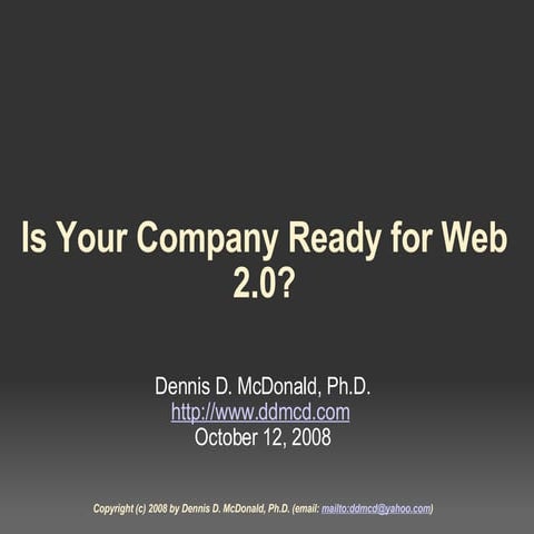 Is Your Organization Ready for Web 2.0?