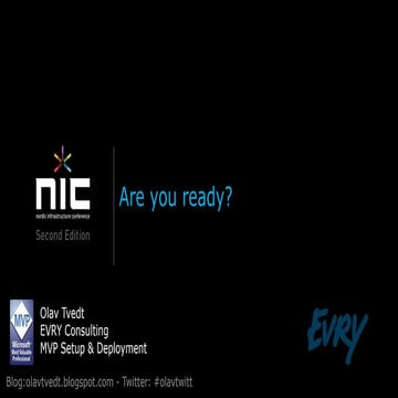Are you ready for Windows 8 - Nicconf 2013