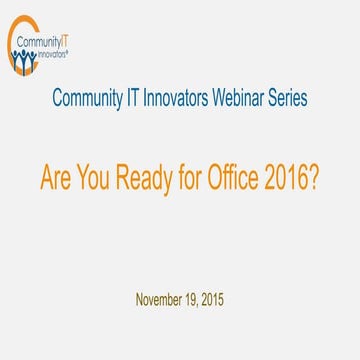 Are you ready for Office 2016