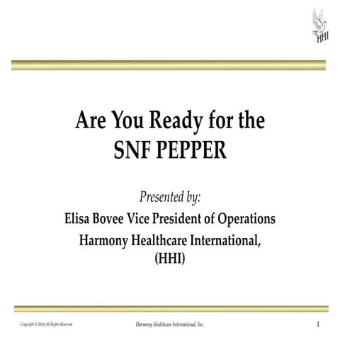 Are You Ready for the SNF PEPPER?