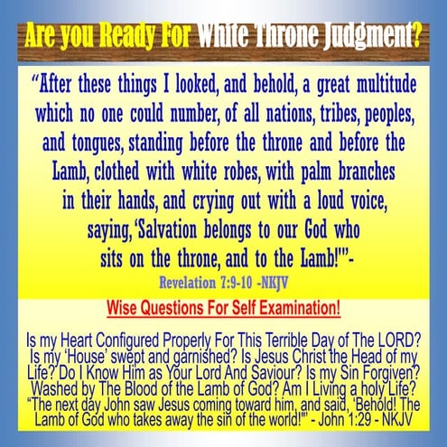 Are You Ready For White Throne Judgment? | PDF