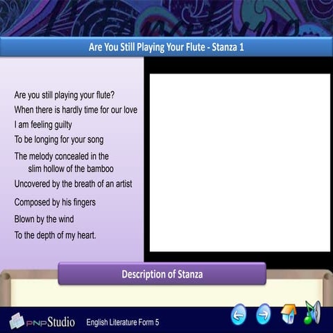 Are you still playing your flute   stanza 1