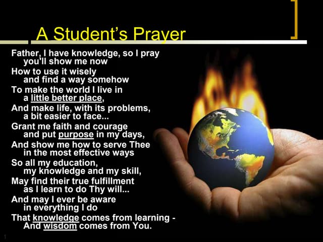 A Student's Prayer