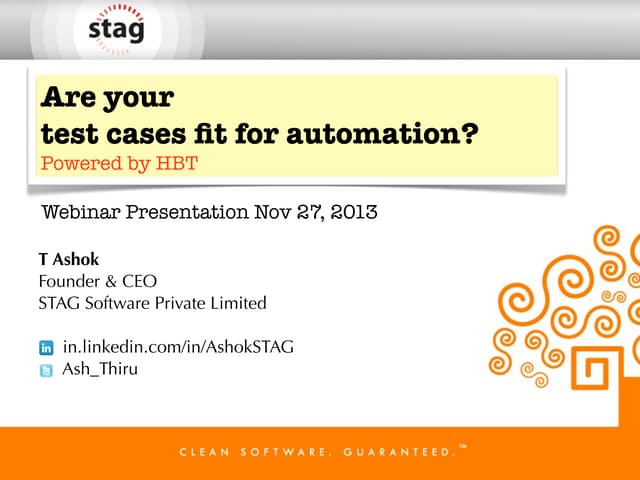 Are Your Test Cases Fit For Automation?