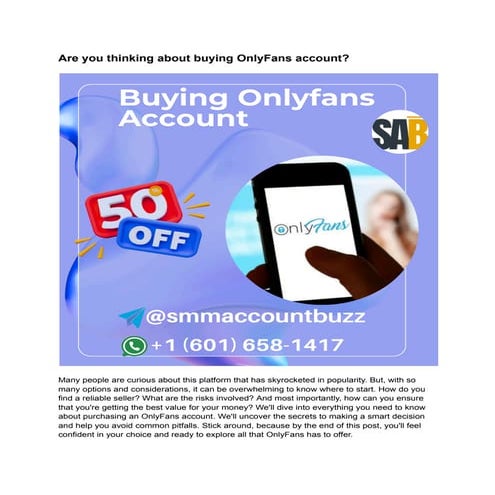 Are you thinking about buying OnlyFans account_ in 2026-2030