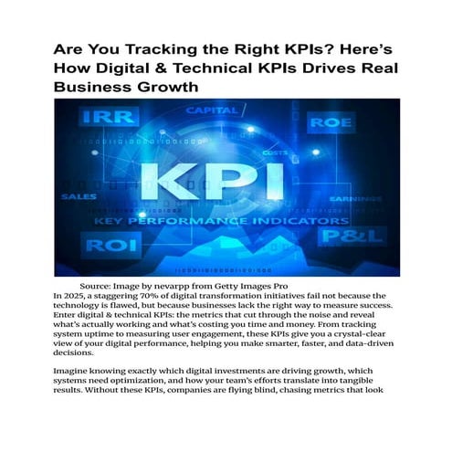 Are You Tracking the Right KPIs_ Here’s How Digital & Technical KPIs Drives R...