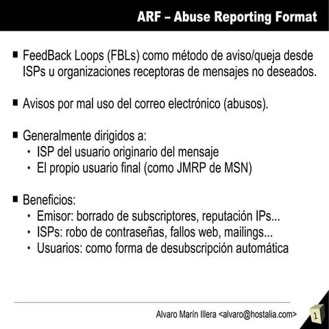 Abuse Reporting Fromat