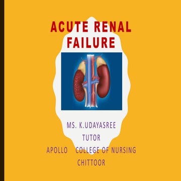 Acute renal failure