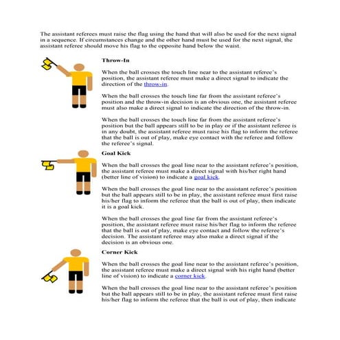 assistant referee signal
