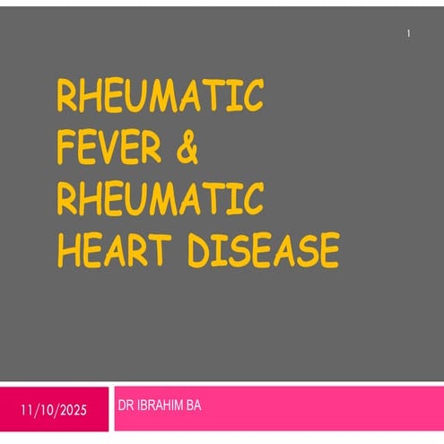 Acute rheumatic fever and acute rheumatic heart disease