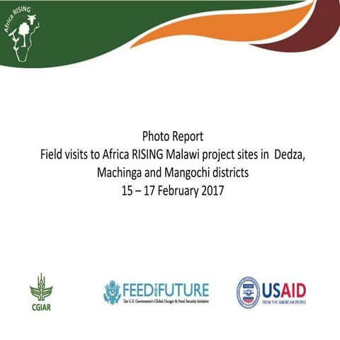 Photo report on the field visits to Africa RISING Malawi project sites in Ded...