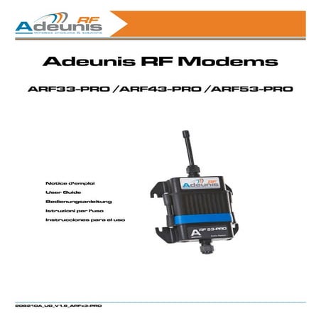 Arf x3 pro-data_modems_ug_v1.6 | PDF