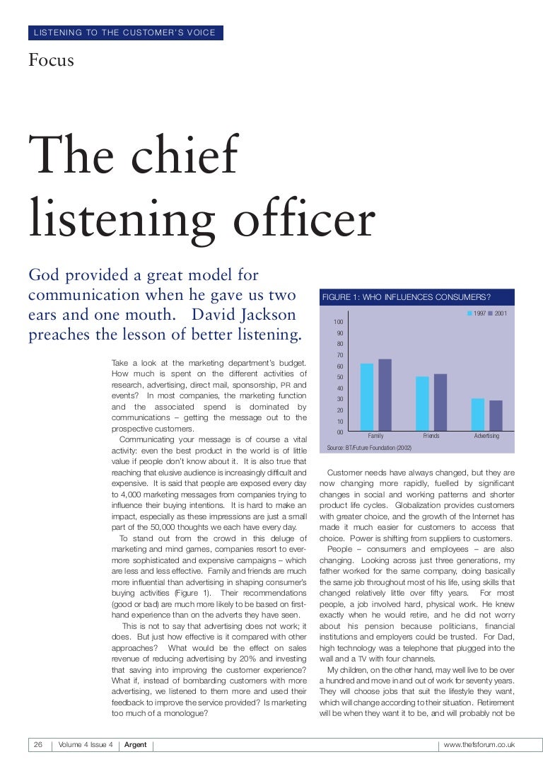 Introducing The Chief Listening Officer