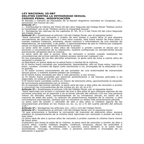 Argentina   ley 25087