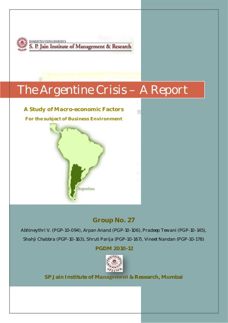 Argentina Financial Crisis 1999-2002