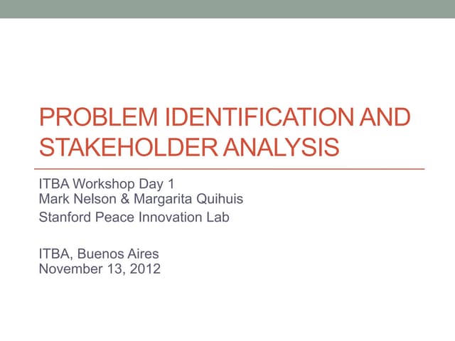Stanford Peace Innovation Lab: ITBA Argentina workshop day 1