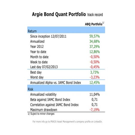 Stat Arb Performance | PDF