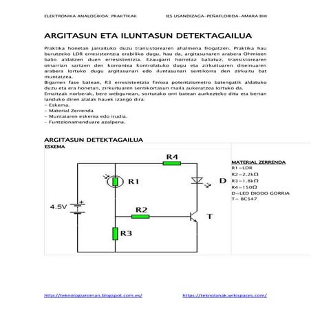 Argitasun eta iluntasun detektagailua
