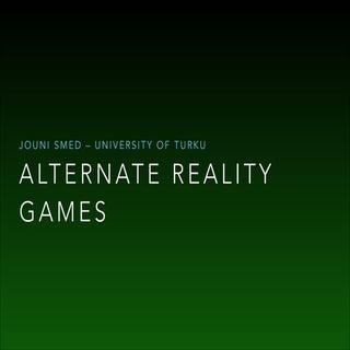 Alternate Reality Games
