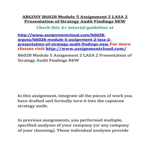 Argosy b6028-module-4-assignment-2-internal-environmental-scan-organizational...