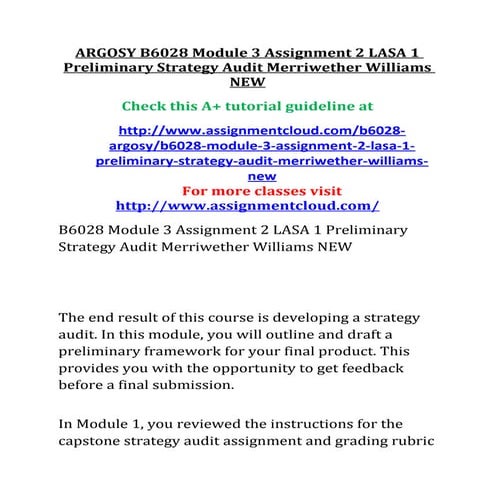 Argosy b6028 module 2 assignment 2 external environmental scan target new