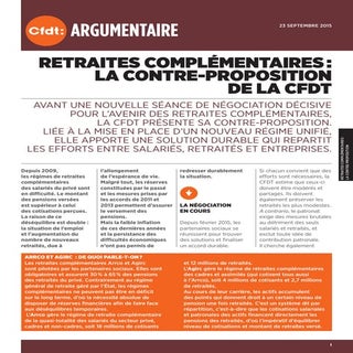 Contre-proposition de la CFDT pour ...