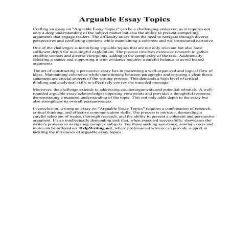 Arguable Essay Topics.pdf