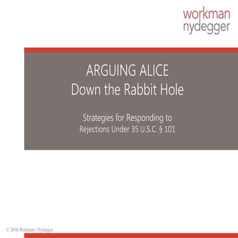 Arguing Alice- Down the Rabbit Hole