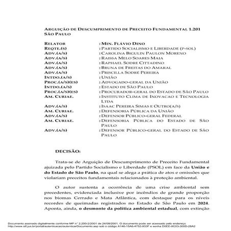 arguição de descumprimento de preceito fundamental 1.201