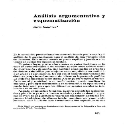 Analisis argumentativo y esquematizacion Silvia Gutierrez