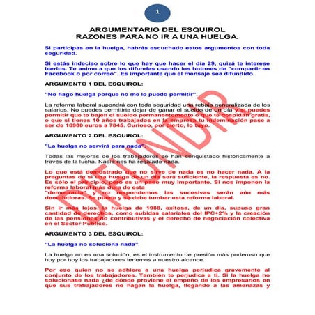 Argumentario del esquirol