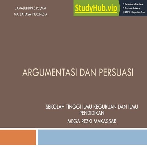 ARGUMENTASI DAN PERSUASI