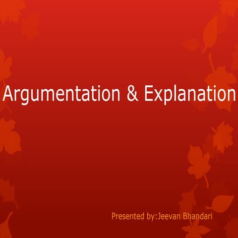 Argumentation & explanation