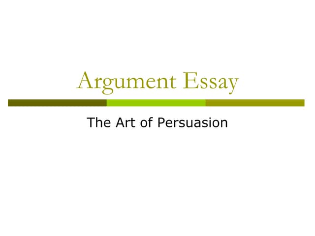 Argumentation   The Art Of Persuasion (Colegio De Abogados)