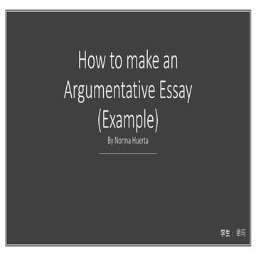 Argumentative essay by Norma Huerta