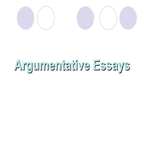 Argumentative essay complied by dr. refaat bushra megalli
