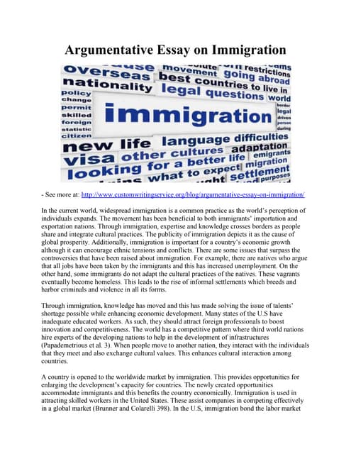 English Essay Short Story Persuasive Essay Thesis Examples also Persuasive Essay Examples High School Argumentative Essay On Immigration English Essay Friendship