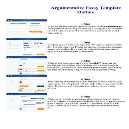 Argumentative Essay Template Outline