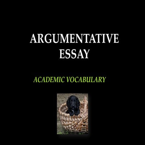 Argumentative Essay Academic Vocabulary