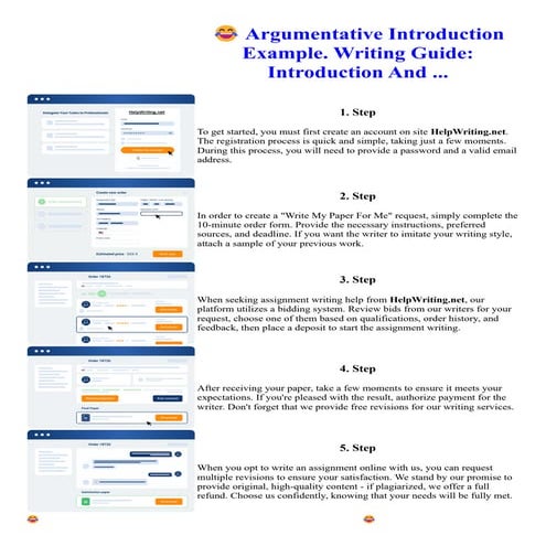 Argumentative Introduction Example. Writing Guide Introduction And