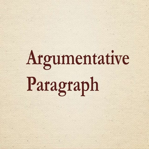 Argumentative Paragraph.pptx