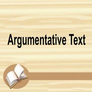 Argumentative Text POWERPOINT PRESENTATION | PPTX