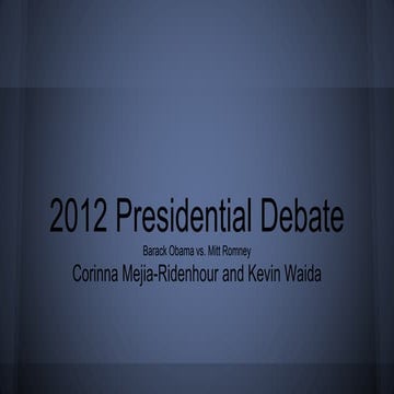 Presidential Debate Corrigan | PPTX