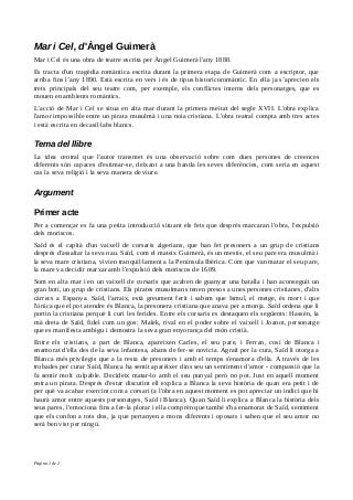 Argument de 'Mar i Cel', Àngel Guimerà