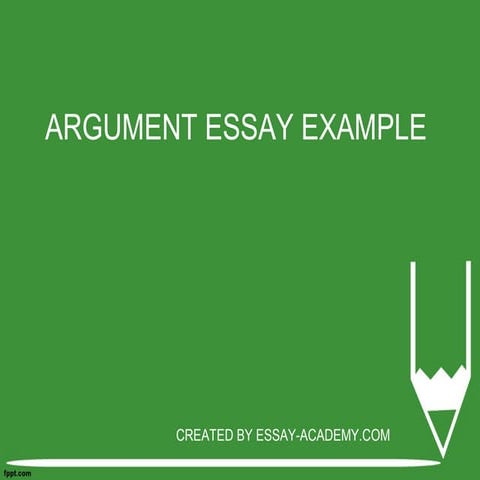 Argument essay example